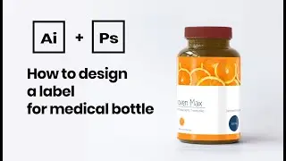How to design a medical bottle label in Adobe Illustrator. Pharmaceutical label design tutorial