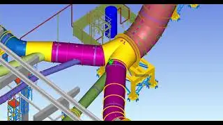 Aspiration of Stock House  blast furnace №5. Waste gas duct. Shop drawing
