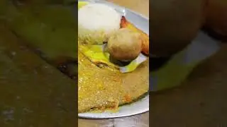 lengua en salsa, con arroz, papa salada, tomate y cebolla con yuquita