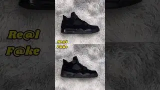 Real Vs Fake Black Cat Jordan 4 🐈‍⬛ 