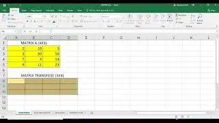 Excel: How to get Transpose of a Matrix in excel - How to use Transpose function in excel
