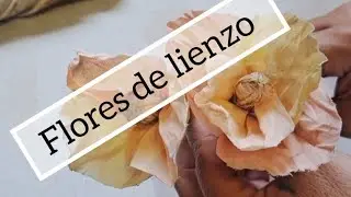 COMO HACER FLORES DE LIENZO CON NERVADURAS...How to make lienzo flowers with veins