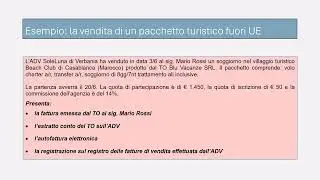 19.La vendita dei servizi turistici, la fatturazione e la vendita di un viaggio organizzato