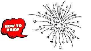 How to Draw Fireworks | Fireworks Drawing easy | Fireworks sketch