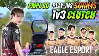 Faze TonyK 1v3 CLUTCH🔥 EAGLE Esports ⚡️PMPL Play - ins SCRIMS ⚡️Faze Clan Chicken Dinner