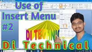 Use of Insert Menu and Formats menu | Ms - word | Use of Word art |