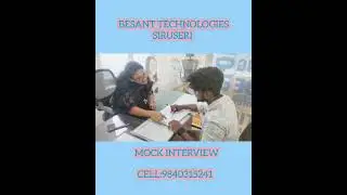 SQL Mock Interview Conducted in Besant Technologies Siruseri......💥 ..... 🔥