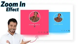 HTML & CSS: Profile Card Zoom Effect
