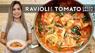 STORE BOUGHT RAVIOLI WITH HOMEMADE TOMATO CREAM SAUCE | Easy Weeknight Ravioli That Tastes Gourmet