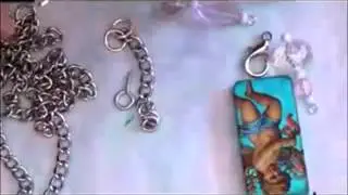 Altered domino- key ring charm
