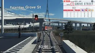 [Cab View] Golden State Line Express with Live Timetable [Transport Fever Commuter Rail/Transit]