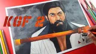 KGF Chapter 2 Drawing | Rocking Star Yash Drawing 🔥 | Time-lapse