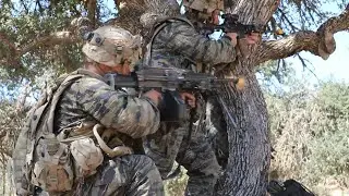 Soldiers Flanking Maneuver Fire Cover - XCTC