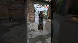Making a video in the rain against all odds, but you have a girlfriend that hypes you up😂❤️. #shorts