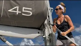 Avoiding the Reefs While Sailing the Grenadines on Our Leopard 45 Catamaran. E94
