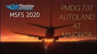Microsoft flight simulator PMDG Boeing 737 autolanding #fs2020 #boeing #msfs2020