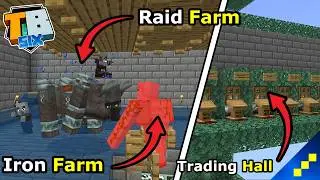 I built an IRON RAID FARM with a TRADING HALL in Minecraft 1.21! [#TrulyBedrock S6]
