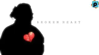 Broken heart silhouette effect in picsart