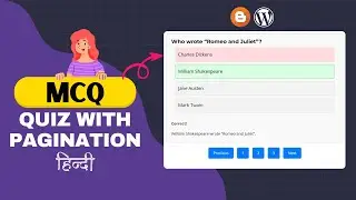 How to add a Quiz section in Blogger & Wordpress (with Pagination)
