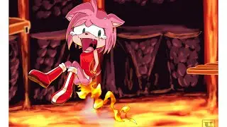 Amy falls in lava and lights her butt on fire