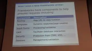flask Python Web  Framework talk by James Small