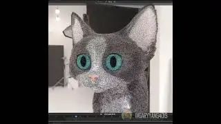 一分钟教你在Blender里面做一只德文卷毛猫 #shorts