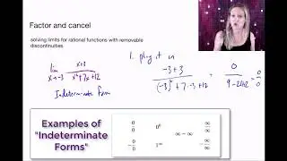 Factor and cancel to solve some indeterminate form limit problems | Calculus (limits)
