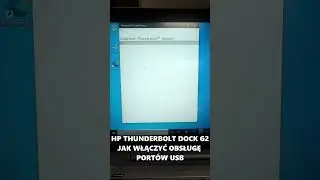 HP THUNDERBOLT DOCK G2 - JAK WŁĄCZYĆ OBSŁUGĘ PORTÓW USB #shorts