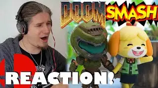 DOOM SLAYER in SMASH BROS Official Reveal Trailer REACTION!!