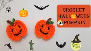 How to Crochet Halloween Pumpkin| Halloween Crochet Tutorials | Lemon Crochet🎃