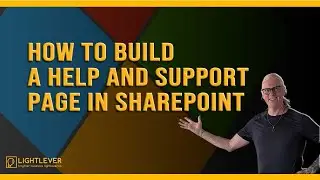 Build a HELP PAGE in SharePoint