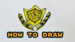 How to Draw Fortnite Battle Pass Logo Easy