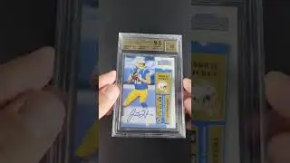 2020 Panini Contenders '00 Ticket Justin Herbert ROOKIE AUTO /20 BGS 9.5 GEM