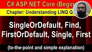 SingleOrDefault, Find, FirstOrDefault, Single and First (6 min Preview) | ASP.NET Core Tutorial