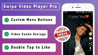 Swipe Video Player Pro Extension | Short Video App | Kodular