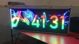 Полноцветная бегущая строка на р10 модулях
