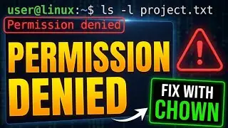 permission denied in linux | fix file permission error with chown