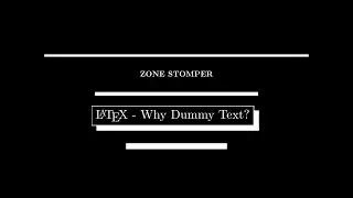 LaTeX Typesetting Tutorial - Why Use Dummy Text?