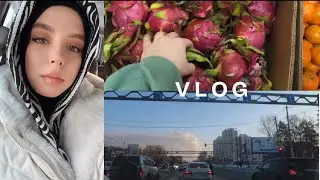 Получили РВП| бесплатные ящики фруктов| болтаю в машине| мукбанг | влог мусульманки| vlog