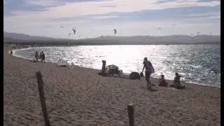Kite surf in time-lapse
