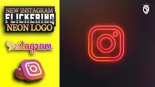 NEW INSTAGRAM 😉 Neon Flickering Logo Animation Black Screen⚫️//Download Link In Descroption👇//..