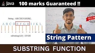 Substring function in Strings Java ICSE | Prateik Sharma ICSE Patterns in java