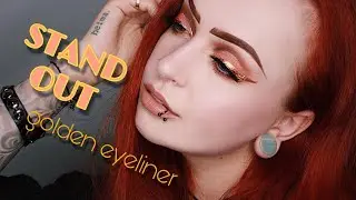 STAND OUT GOLDEN EYELINER LOOK | Evelina Meyrovich