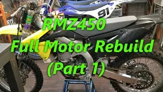 1:11 Suzuki RMZ450 Full Motor Rebuild 2009-2025 (Part 1). Replacing the crankshaft and a top end.
