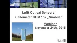 Lufft Academy Webinar: Ceilometer CHM 15k