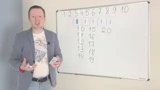Математика 1 класс: видео урок 19 - двузначные числа  (школьная программа и подготовка к школе)