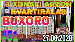 3 xonali arzon kvartira narxlari  BUXORO  / 2 хонали квартиралар БУХОРО 27.03.2020