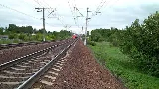 Электропоезд ЭД4М-0161. Перегон Струнино-Арсаки.