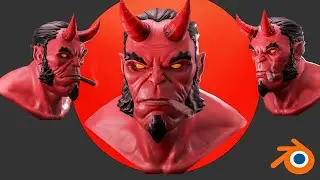 Modeling stylized Hellboy in blender