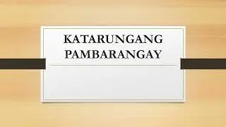 DISPUTE RESOLUTION (KATARUNGANG PAMBARANGAY) II  Thedz tv01